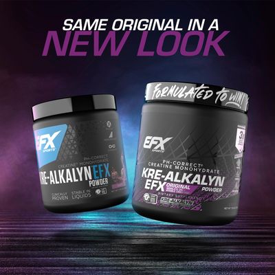 EFX Sports Kre-Alkalyn EFX Powder | pH Correct Creatine Monohydrate Powder Supplement | Strength, Muscle Growth &amp; Performance | 110 Servings (Grape)