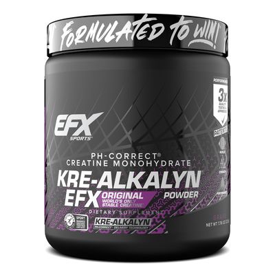 EFX Sports Kre-Alkalyn EFX Powder | pH Correct Creatine Monohydrate Powder Supplement | Strength, Muscle Growth &amp; Performance | 110 Servings (Grape)