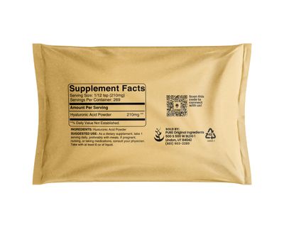 Pure Original Ingredients Hyaluronic Acid (2oz) Water Soluble, Fine Powder