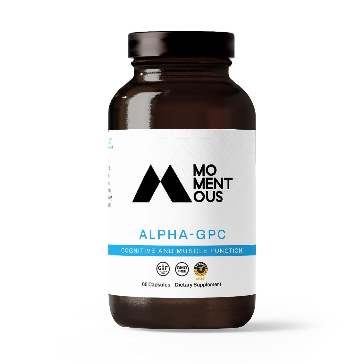 Momentous Alpha GPC Supplement - Cognitive Health &amp; Function Support - NSF Certified, GMO-Free, Gluten Free, 60 Servings