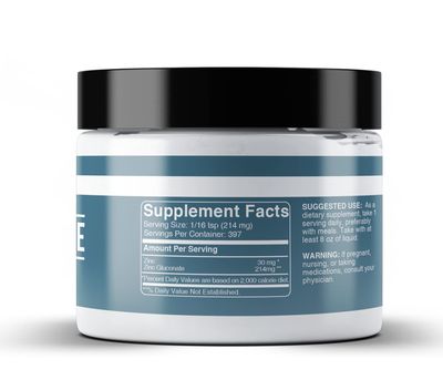 Earthborn Elements Zinc Gluconate 3 oz, Always Pure, No Fillers Or Additives