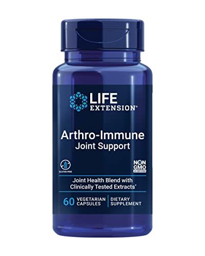 Life Extension Arthro-Immune Joint Support, Curcumin Elite Turmeric Extract, Andrographis paniculata, Supports Mobility and Flexibility, Vegetarian, Gluten Free, Non-GMO, 60 Capsules