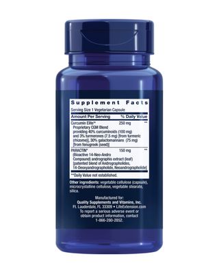 Life Extension Arthro-Immune Joint Support, Curcumin Elite Turmeric Extract, Andrographis paniculata, Supports Mobility and Flexibility, Vegetarian, Gluten Free, Non-GMO, 60 Capsules