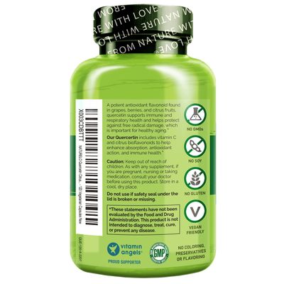 NATURELO Quercetin Citrus Bioflavonoid Supports Immune Health and Overall Well Being* 120 Quercetin 500mg Capsules