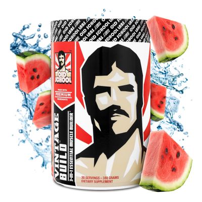 Vintage Build - Post Workout Recovery &amp; Muscle Building Powder Drink for Muscular Strength &amp; Growth - Reduces Soreness - Creatine Monohydrate, BCAAs, L-Glutamine - Juicy Watermelon Flavor - 388g