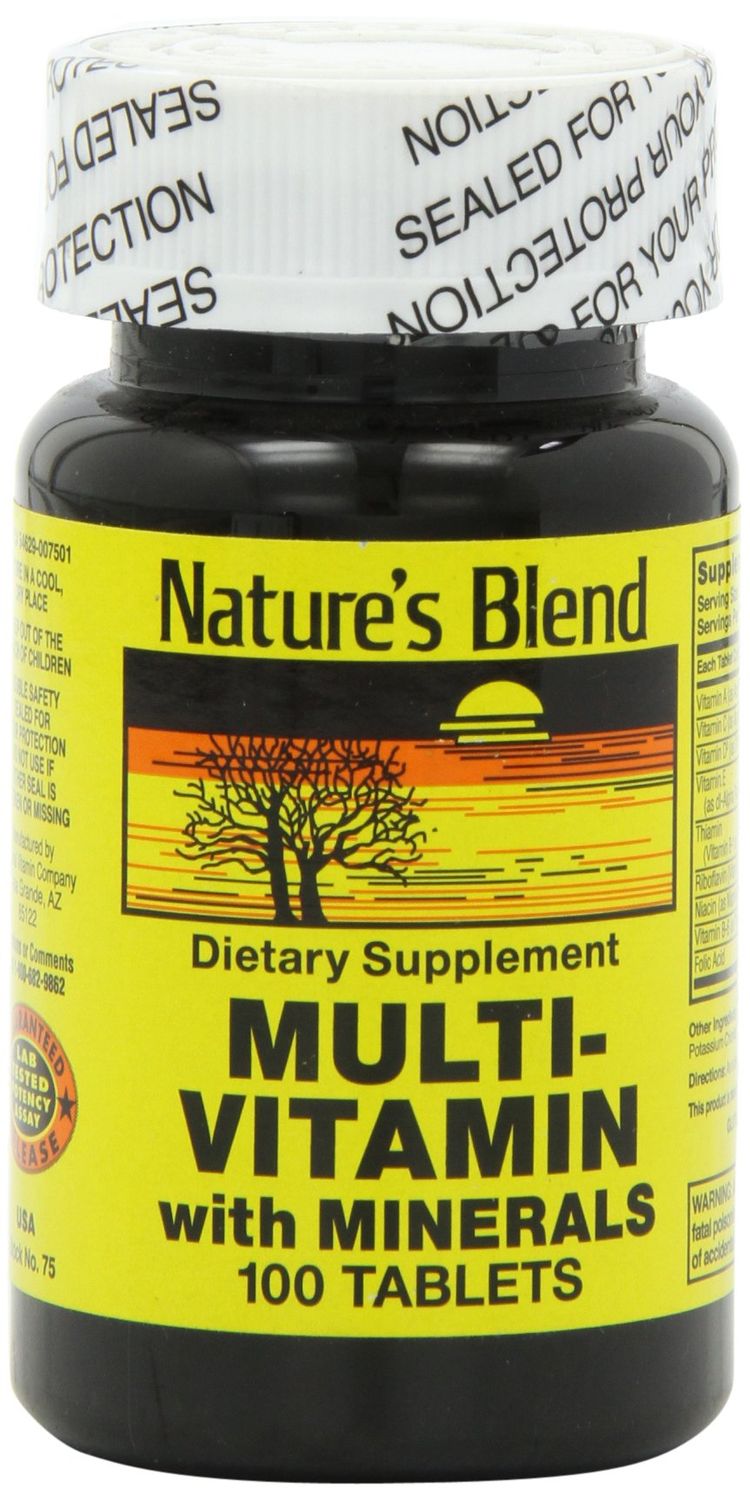 Nature&#39;s Blend NAT B MULTIVITAMIN &amp; MIN TB, Assorted, 100 Count
