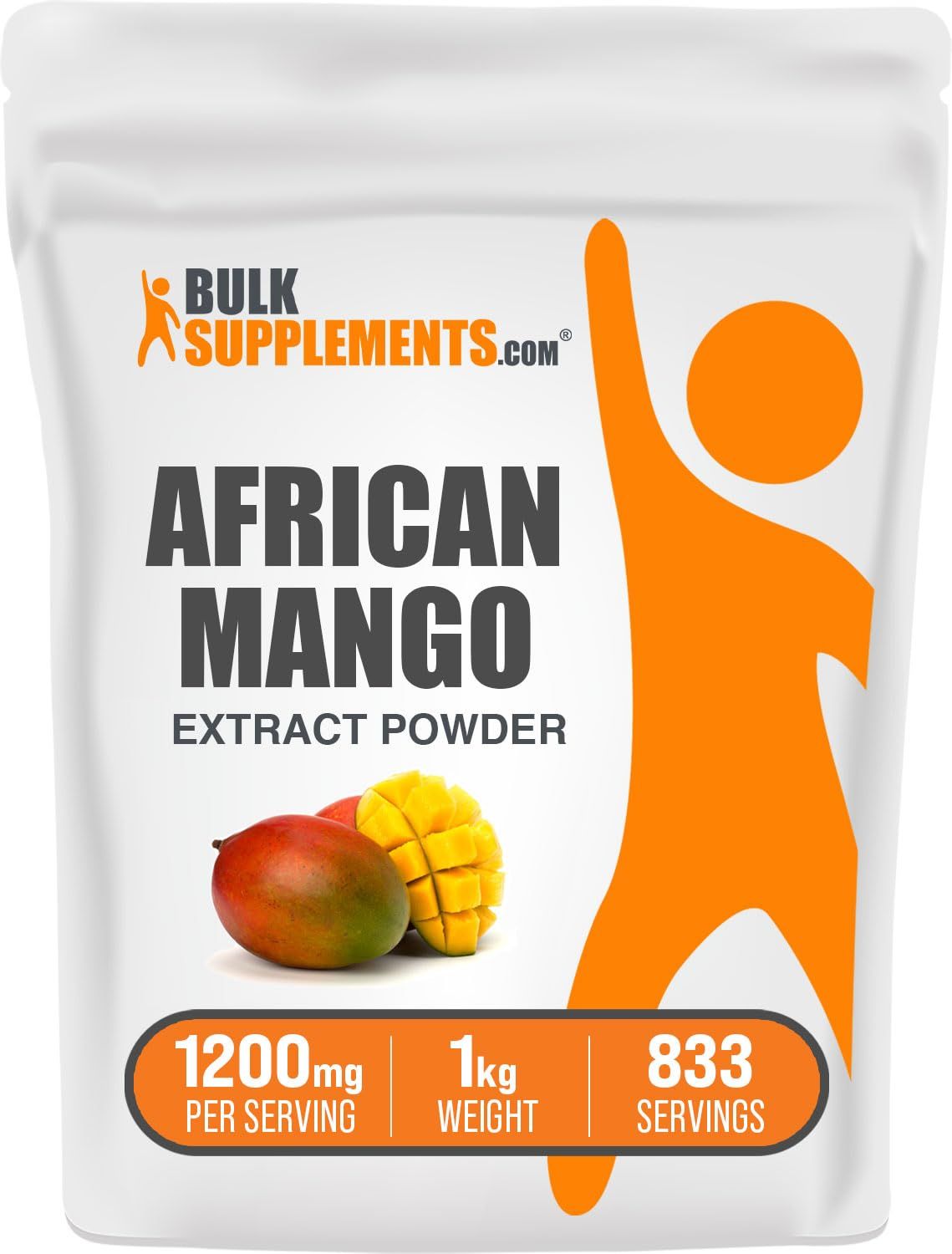 BulkSupplements.com African Mango Extract Powder - Irvingia Gabonensis, African Mango Supplements, African Mango Powder - Gluten Free, 1200mg per Serving, 1kg (2.2 lbs) (Pack of 1)
