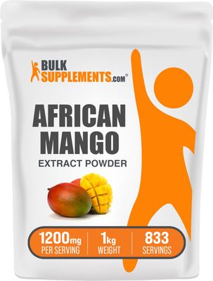 BulkSupplements.com African Mango Extract Powder - Irvingia Gabonensis, African Mango Supplements, African Mango Powder - Gluten Free, 1200mg per Serving, 1kg (2.2 lbs) (Pack of 1)