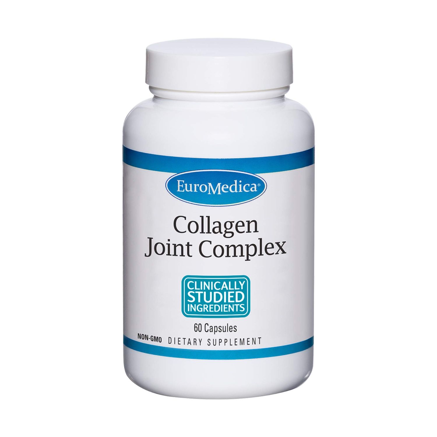 Euromedica Collagen Joint Complex - 60 Capsules - Type II Collagen, Glucosamine, Chondroitin, Hyaluronic Acid Complex, Boswellia - Advanced Joint Support - Non-GMO - 20 Servings