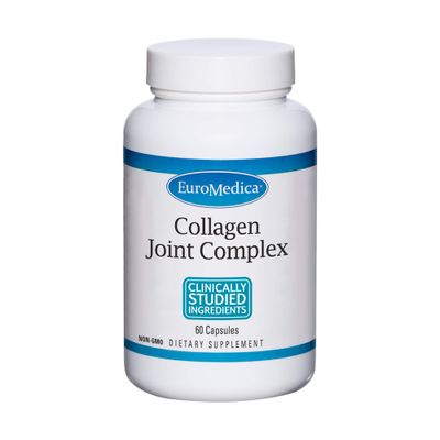 Euromedica Collagen Joint Complex - 60 Capsules - Type II Collagen, Glucosamine, Chondroitin, Hyaluronic Acid Complex, Boswellia - Advanced Joint Support - Non-GMO - 20 Servings