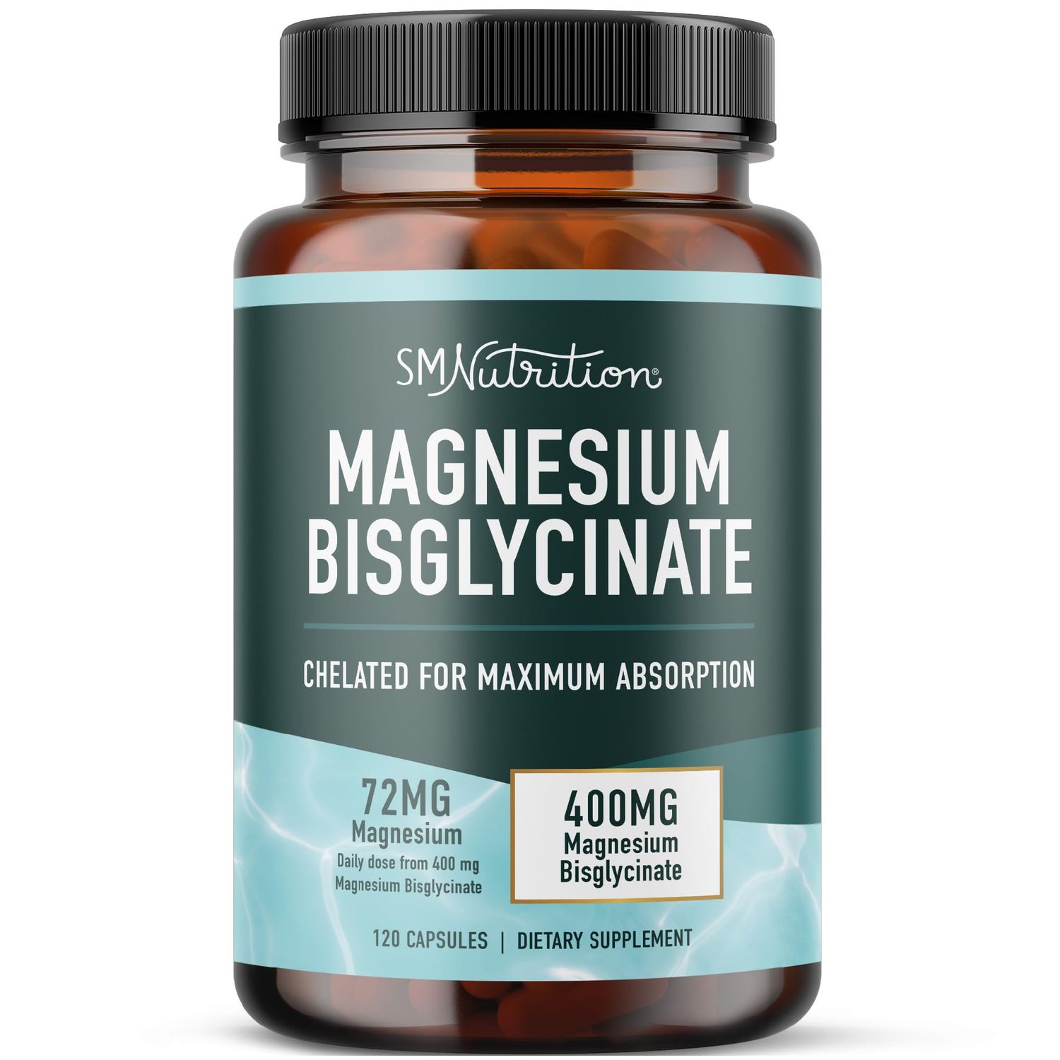 Magnesium Glycinate 400mg | Chelated Magnesium Glycinate for Maximum Absorption &amp; Bioavailability | Relaxation, Muscle Health, Stress &amp; Energy Support Supplement | 120 Capsules (2-Month Supply)