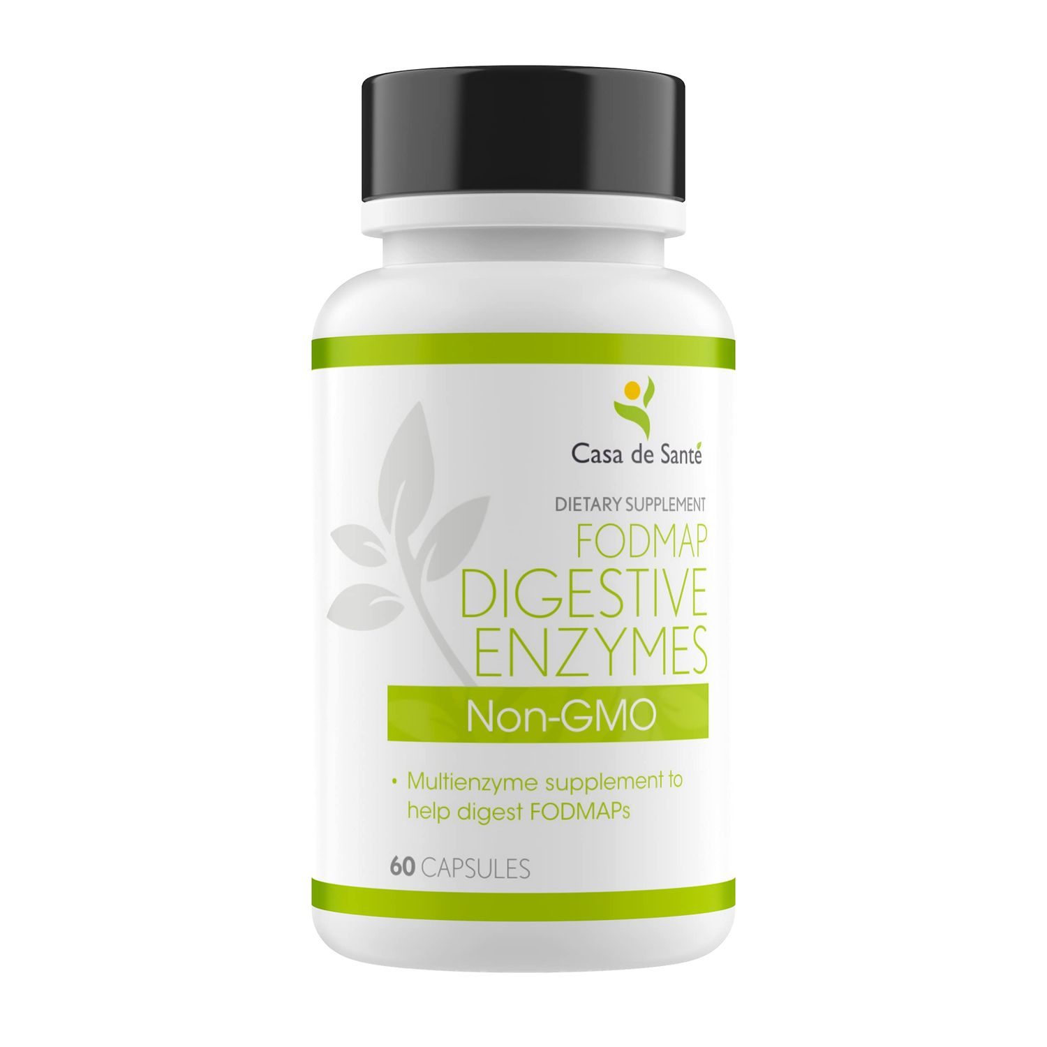 FODMAP Digestive Enzymes Certified| IBS SIBO Food Intolerance Malabsorption Gut Supplement| 18 Enzymes Multi Enzyme Amylase Bromelain Lipase Lactase Protease Papain Alpha galactosidase &amp; More| Non GMO