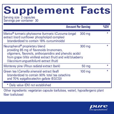 Pure Encapsulations CurcumaSorb Mind | Supplement to Support Memory, Sharpness, and Cognitive Function* | 60 Capsules