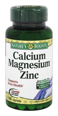 Nature&#39;s Bounty Calcium-magnesium-zinc Caplets, 200 Caplets (2 X 100 Count Bottles)