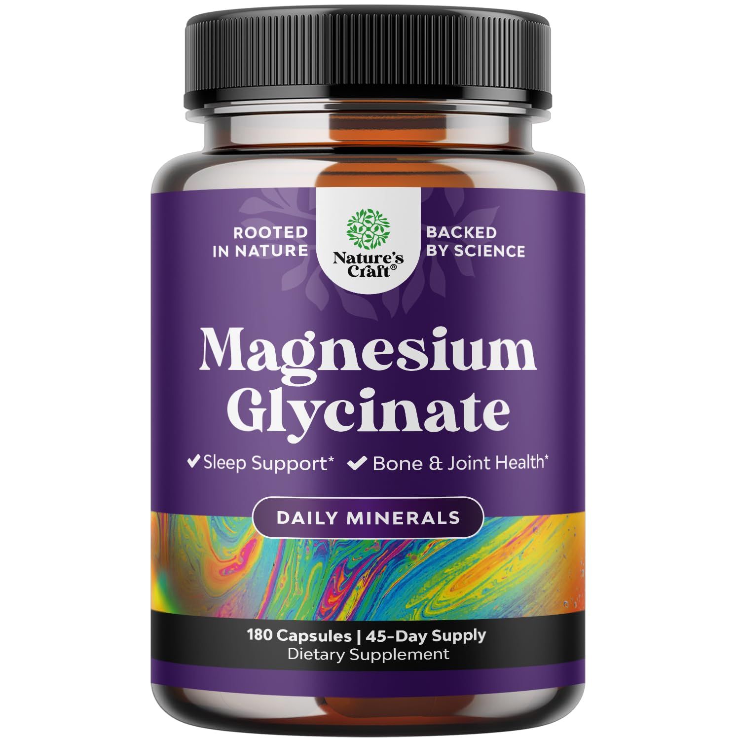 Pure Magnesium Glycinate 400mg Per Serving - Vegan High Absorption Chelated Magnesium Capsules for Women &amp; Men with Elemental Magnesium 400mg for Mood Sleep and Relaxation Support - 45 Servings
