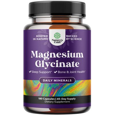 Pure Magnesium Glycinate 400mg Per Serving - Vegan High Absorption Chelated Magnesium Capsules for Women &amp; Men with Elemental Magnesium 400mg for Mood Sleep and Relaxation Support - 45 Servings