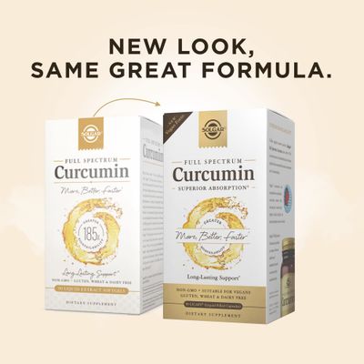 Solgar Full Spectrum Curcumin - 90 LiCaps - Superior Absorption - Brain, Joint & Immune Health - Non-GMO, Vegan, Gluten Free, Dairy Free - 90 Servings