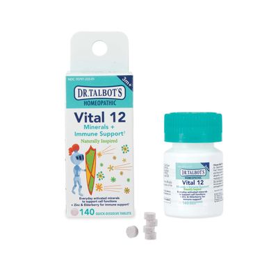 Dr. Talbot&#39;s Vital 12 Tablets, Naturally Inspired, Minerals and Immune Support, Quick Dissolve, 140 Count