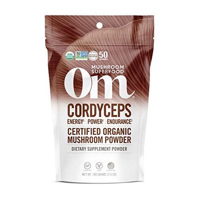 OM Mushroom Superfood Cordyceps Organic Mushroom Powder, 3.5 Ounce, 50 Servings, Energy, Power, Stamina and Endurance Support, Superfood Supplement for Sports Performance