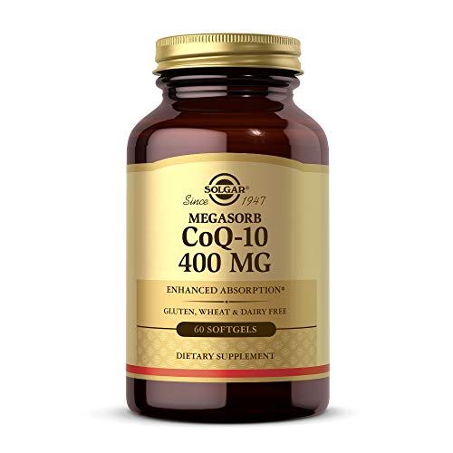 Solgar Megasorb CoQ-10 400 mg, 60 Softgels - Supports Heart &amp; Brain Function - Coenzyme Q10 Supplement - Enhanced Absorption - Gluten Free, Dairy Free - 60 Servings