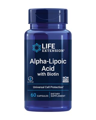 Life Extension Alpha-Lipoic Acid with Biotin, for Cell Protection, Universal antioxidant for Liver &amp; Nerve Health, Gluten-Free, Non-GMO, 60 Capsules