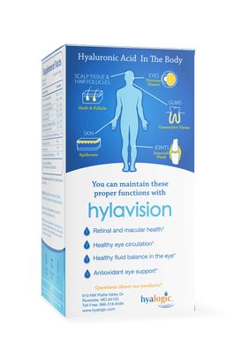Hyalogic HylaVision Eye Health Supplement - Hyaluronic Acid, Lutein and Zeaxanthin Supplements - Contains Eye Vitamins A, C, E, and Zinc - Soothe Tired Eyes (120 Capsules)