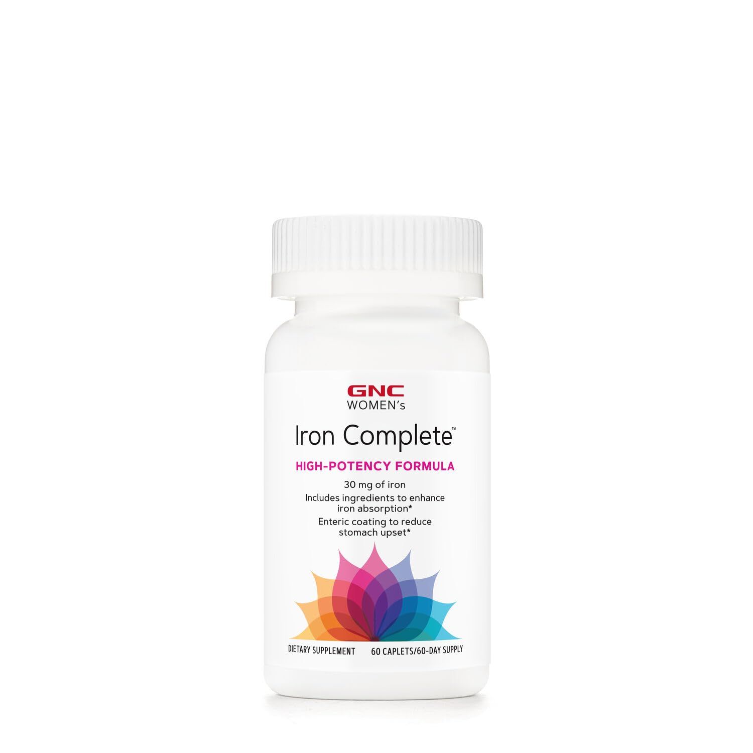 GNC Women&#39;s Iron Complete Multivitamin, 60 Caplets, Enhances Ability to Absorb Iron