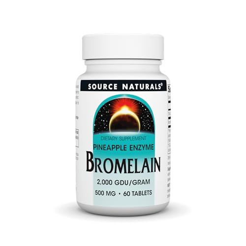 Source Naturals Bromelain, 2,000 GDU/GRAM, Pineapple Enzyme, 500 MG - 60 Tablets