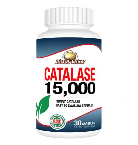 Rise-N-Shine Catalase Supplement 15,000 - Powerful Antioxidant Enzyme for Hair Health - Hair Supplements for Strong Hair Support - 30 Day Supply