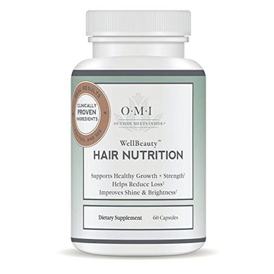 WELLBEAUTY OMI Hair Nutrition, Womens Hair Growth Supplement, Clinically Proven to Grow Hair, Reduce Hair Loss, Doctor-Formulated for Stronger, Thicker Hair with Keratin, Biotin