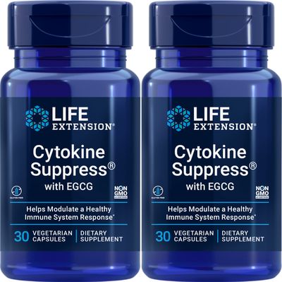 Life Extension Cytokine Suppress with EGCG, 30 Count (Pack of 2)