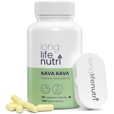 Kava Kava Extract Supplements 1000mg | Natural Herbs | High Levels of Piper Methysticum and Kavalactones| 180 Vegetarian Capsules