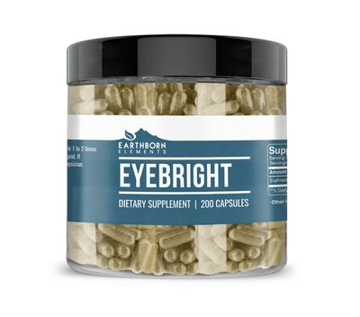 Earthborn Elements Eyebright 200 Capsules, Pure &amp; Undiluted, No Additives