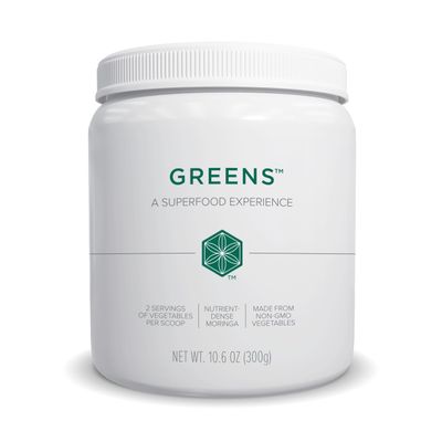 Isagenix Greens - 2 Servings of Vegetables Per Scoop - A Superfood Experience with Nutrient-Dense Moringa - 10.6 oz Canister - Fruit Flavor