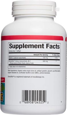 CherryRich by Natural Factors, Super Strength Cherry Concentrate, Antioxidant Support for Healthy Joints and Uric Acid Metabolism, 90 softgels (90 servings)