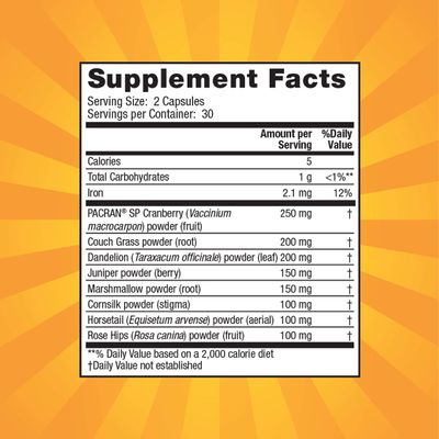 Nature's Secret Urinary Flush &amp; Support with Cranberry Promotes Healthy Bladder &amp; Urinary Tract - 8 Botanical Concentrate Blends to Flush &amp; Soothe - Healthy Elimination &amp; Detoxification - 60 Capsules