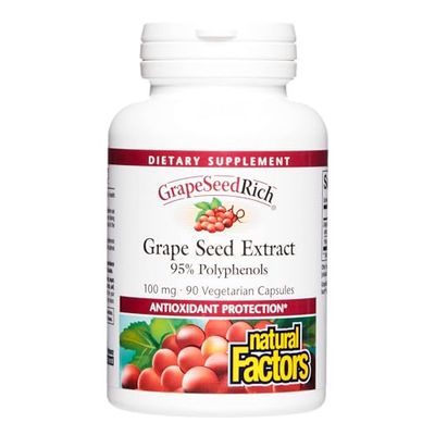 Natural Factors, GrapeSeedRich Grape Seed Extract, Antioxidant Support for Healthy Inflammatory Response, 90 Capsules