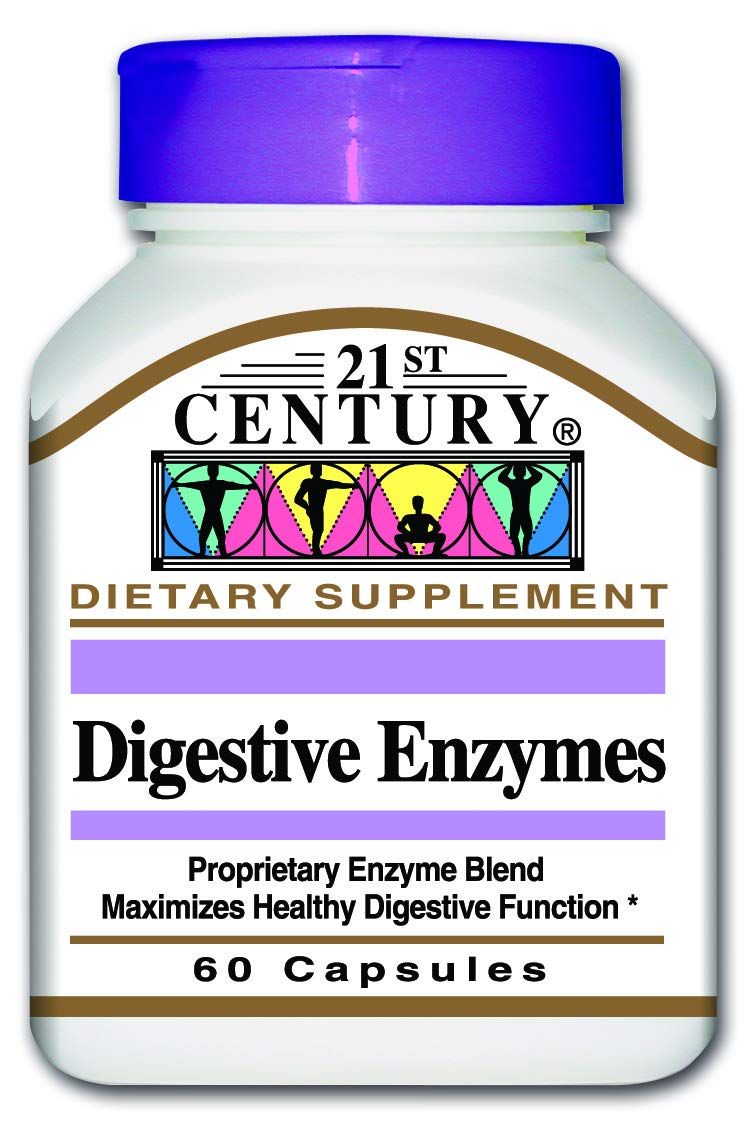 21st Century Digestive Enzymes, 60 Capsules