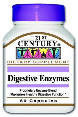 21st Century Digestive Enzymes, 60 Capsules