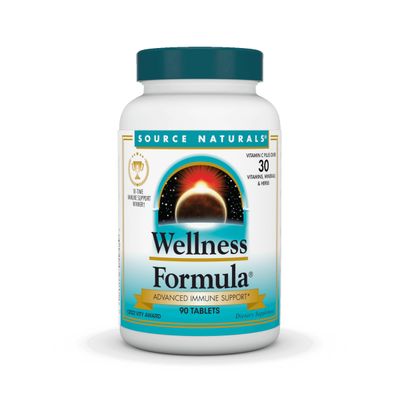 Source Naturals Wellness Formula Bio-Aligned Vitamins &amp; Herbal Defense - Immune System Support Supplement &amp; Immunity Booster* - 90 Count