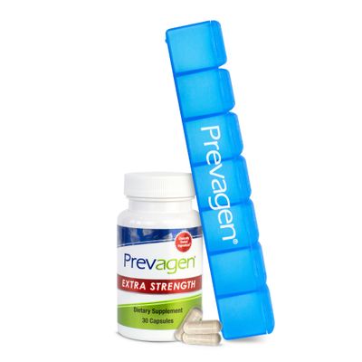 Prevagen Extra Strength 20mg, 30 Capsules, with Apoaequorin &amp; Vitamin D and 7-Day Pill Minder