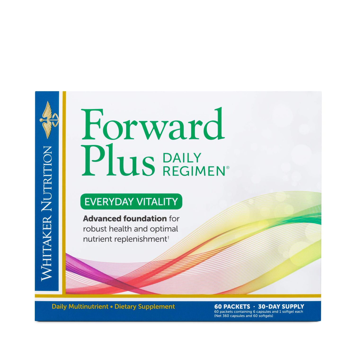 Dr. Whitaker&#39;s Forward Plus Daily Regimen - Comprehensive Multivitamin Supplement Supports Optimal Energy, Strength, Vitality, and Stamina - 60 Packets (30-Day Supply)