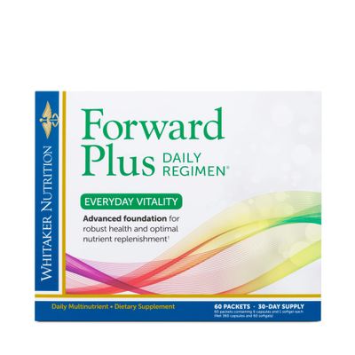 Dr. Whitaker&#39;s Forward Plus Daily Regimen - Comprehensive Multivitamin Supplement Supports Optimal Energy, Strength, Vitality, and Stamina - 60 Packets (30-Day Supply)