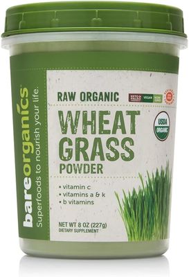 BareOrganics Wheatgrass Powder, Organic, Vegan Dietary Supplement,8 Ounce (Pack of 1)