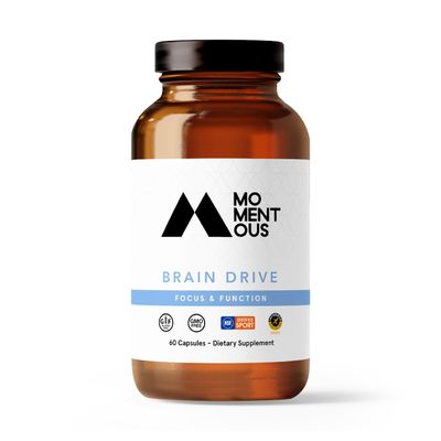 Momentous Brain Drive Nootropic Supplement - Brain Supplement for Memory and Focus Support - NSF Certified, GMO-Free, Gluten Free, 30 Servings