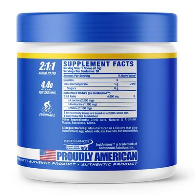 Ronnie Coleman's BCAA XS Powder with EAAs, Branched Chain Amino Acids Post Workout Muscle Recovery, Sugar Free Hydration Drink for Women and Men, Lemonade, 30 Servings