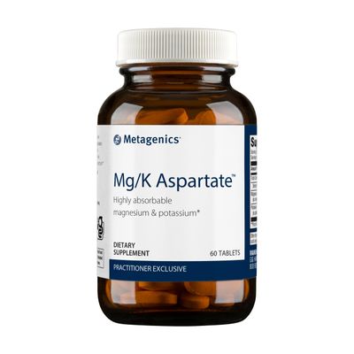 Metagenics Mg/K Aspartate - with Potassium &amp; Magnesium Aspartate - Electrolyte Supplement* - Mineral Magnesium - Highly Absorbable - Non-GMO - Gluten-Free - Vegetarian - 60 Tablets