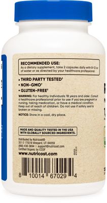 Nutricost Reishi Mushroom Capsules 1500mg, 60 Servings - CCOF Certified Made with Organic Reishi Mushroom, Vegetarian, Gluten Free, 750mg Per Capsule, 120 Capsules