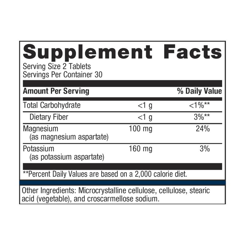 Metagenics Mg/K Aspartate - with Potassium &amp; Magnesium Aspartate - Electrolyte Supplement* - Mineral Magnesium - Highly Absorbable - Non-GMO - Gluten-Free - Vegetarian - 60 Tablets