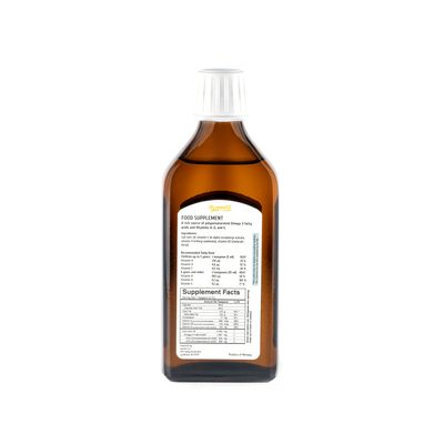 Sanniti 100% Natural Cod Liver Oil, 1081 mg Total Omega-3 Fatty Acids, Wild Caught Nordic, 250 mL (8.4 oz) (Unflavored)